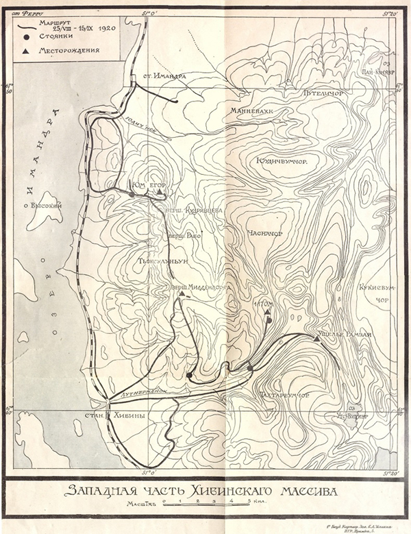 Карта маршрутов первой экспедиции