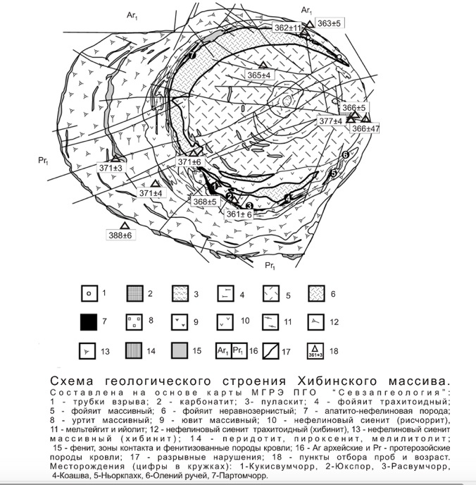 Карта Хибин. Арзамасцев. 2015 г.